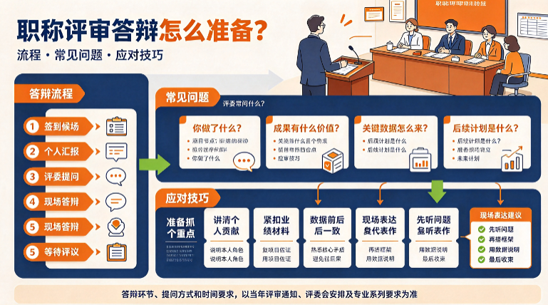 职称评审答辩怎么准备？流程、常见问题与应对技巧