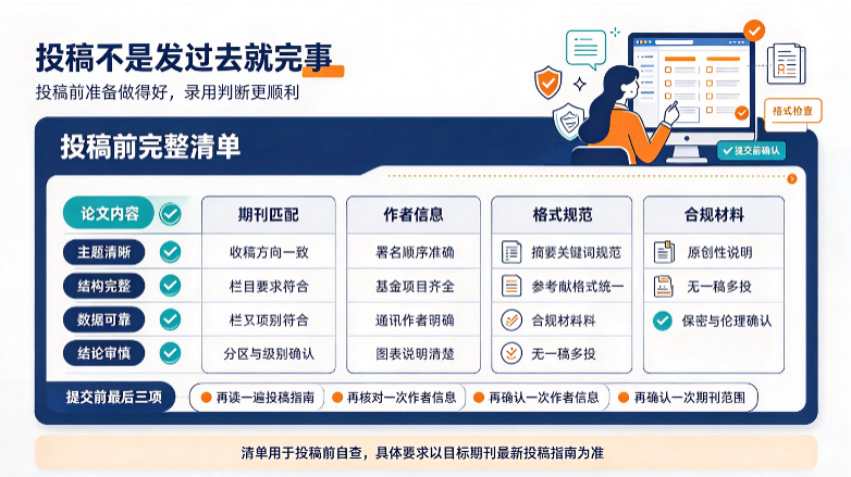 论文投稿前要准备什么？这份清单请收好