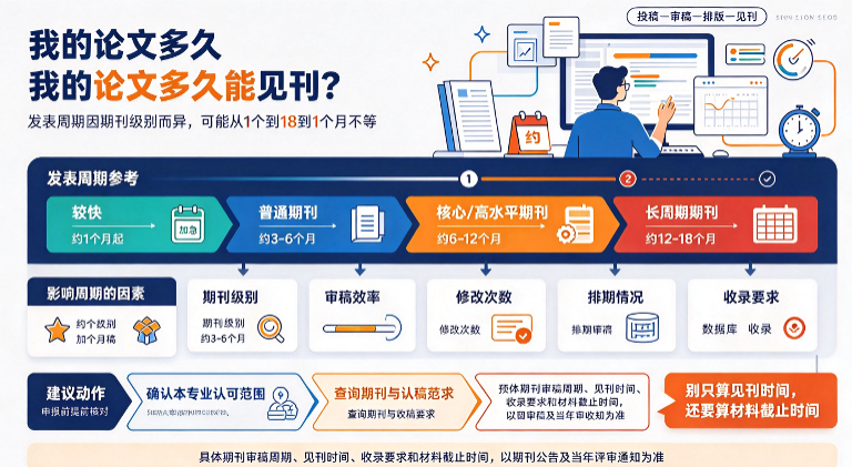论文发表一般要多久？各级别期刊周期对比